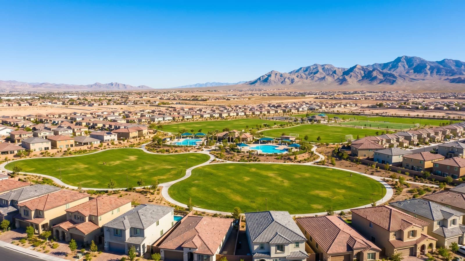 Del Webb at North Ranch, North Las Vegas — gated 55+ active-adult community with resort clubhouse, pools, and single-story homes in ZIP 89084